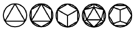 The five platonic solids - my logo!