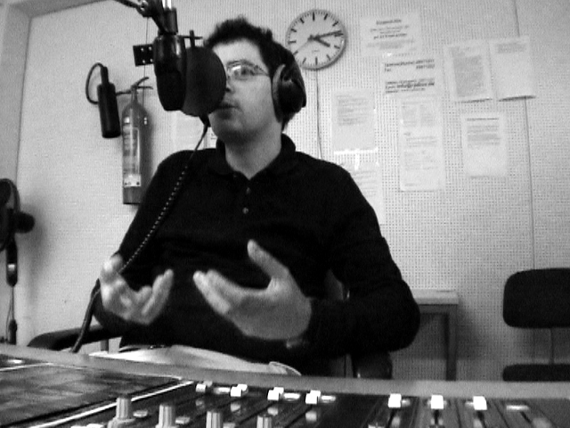 Stefan Beck im Studio von Radio X Frankfurt